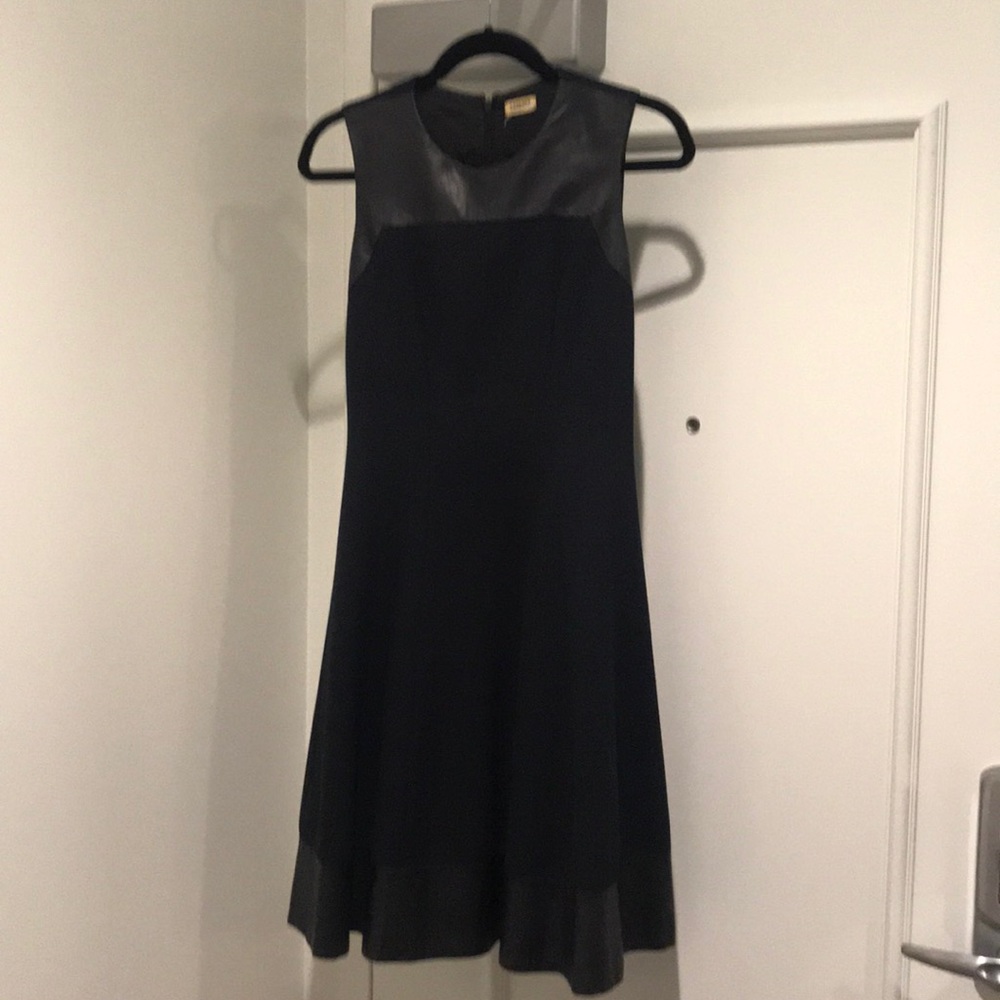 L’Agence Leather Detail Dress